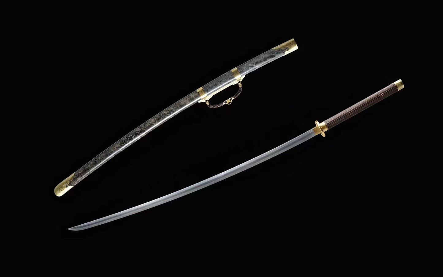 a pair of swords on a black background